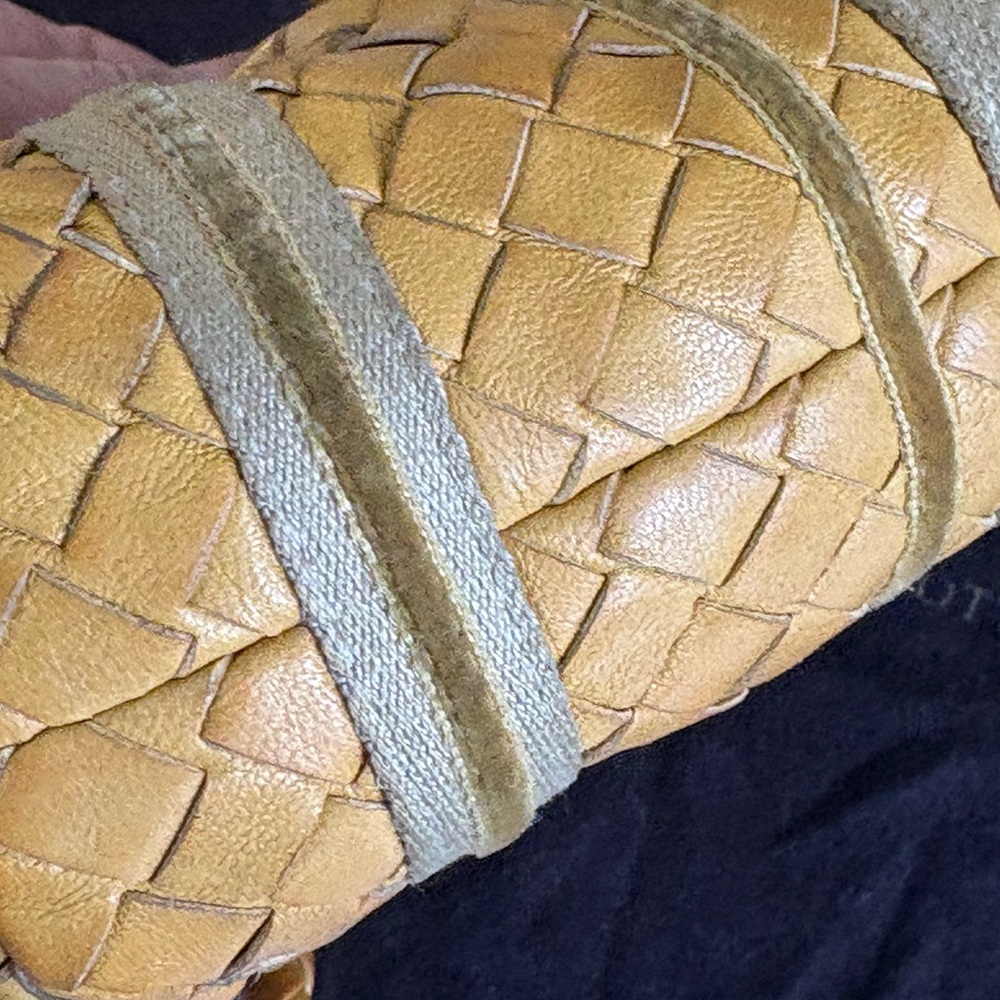 Vintage Bottega Veneta Interaccio Tan Woven Leather Shoulder Bag - Picture 16 of 16